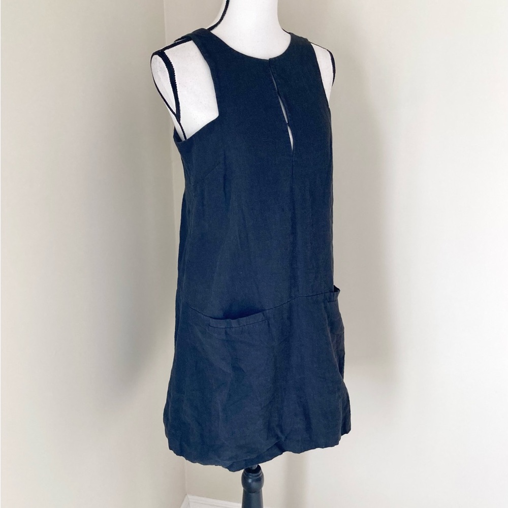 Emerson Fry A LINE MOD DRESS - BLACK LINEN Size S - Picture 7 of 11